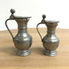 Antique French Pewter Pitcher Lidded Jugs