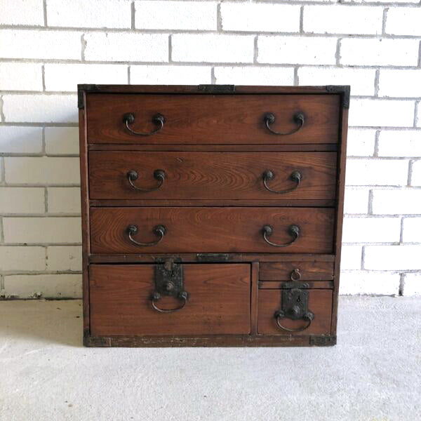 Antique Japanese Small Tansu Chest of Drawers