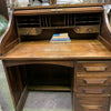 Antique Roll Top Desk With Locking Mechanism