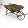 Antique Rustic Wrought Iron Wheel Barrow