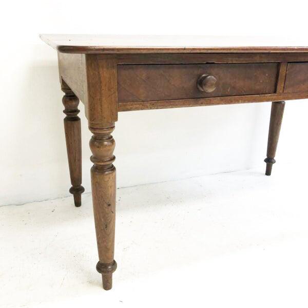 Antique Victorian Cedar Two Drawer Desk