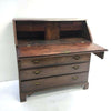 Antique Victorian Oak Drop Front Writing Bureau Desk