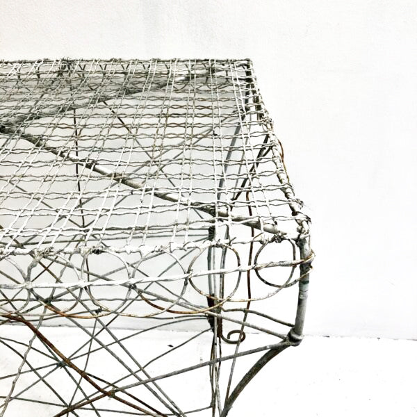 Antique Victorian Wire Garden Table