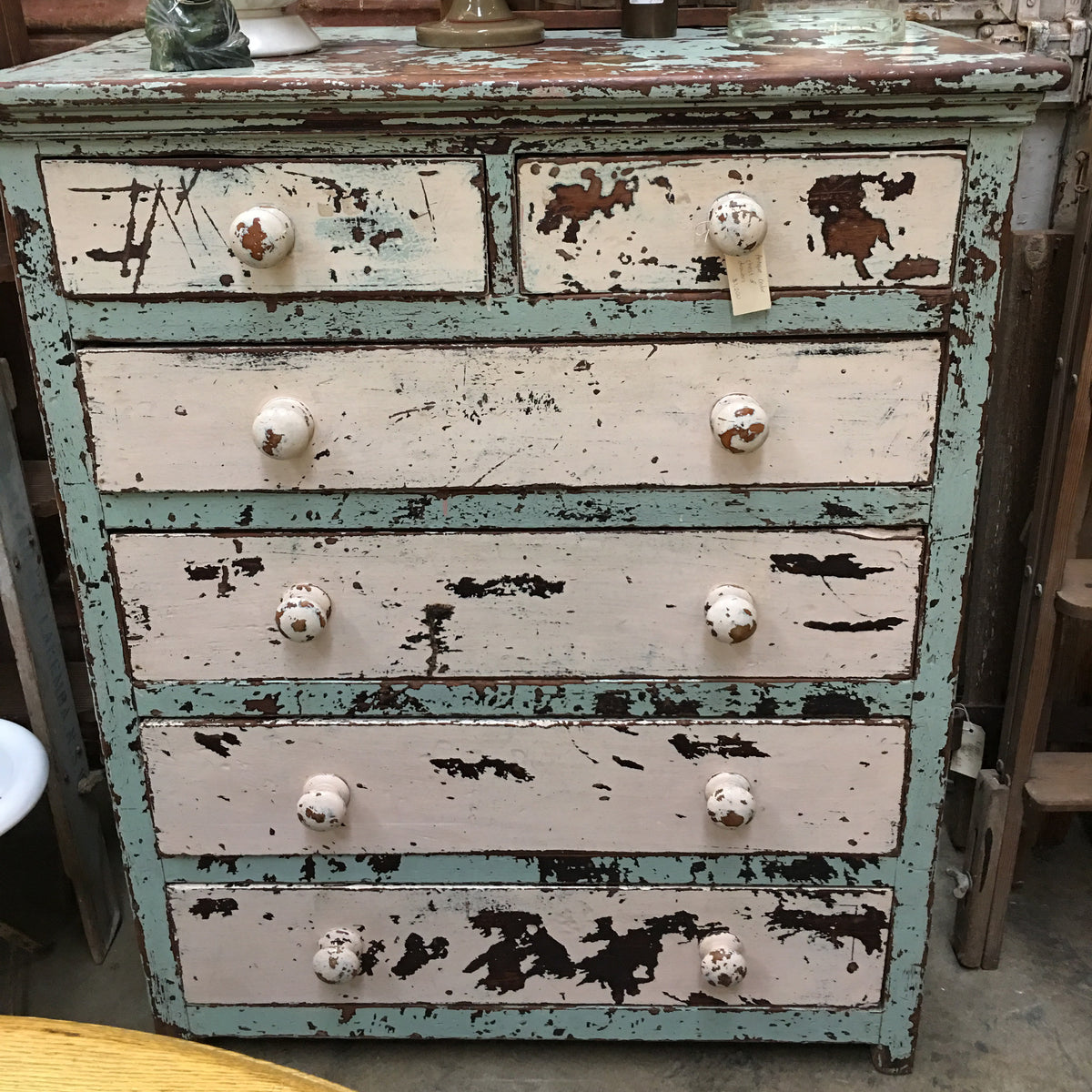 Antique Rustic Distressed Paint Cedar Chest of Drawers– The Design Ark