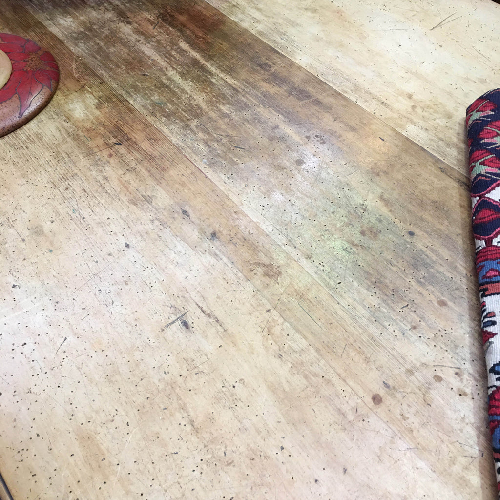 Rustic Antique Kauri Pine Dining Table.