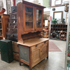 Antique rustic pine kitchen dresser