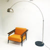 Contemporary Arc Floor Lamp With Black Marble Base