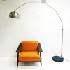 Contemporary Arc Floor Lamp With Black Marble Base