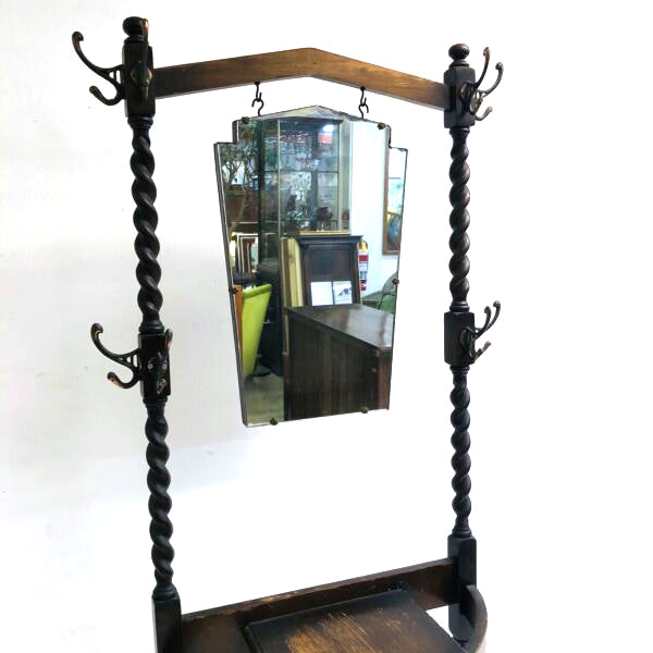Art Deco Hall Stand - Geometric Mirror