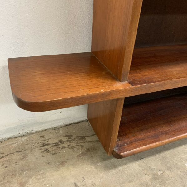 Art Deco/Mid Century Crossover Cedar Book Shelves with Cabinet