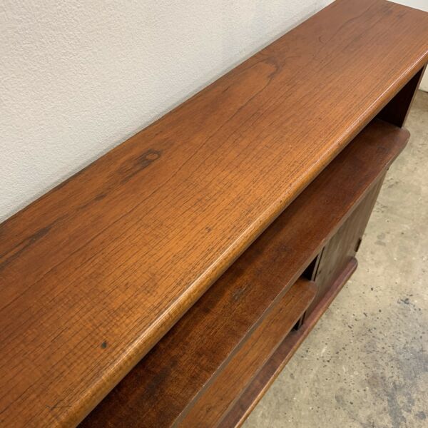 Art Deco/Mid Century Crossover Cedar Book Shelves with Cabinet