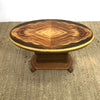 Art Deco Walnut Veneer Pedestal Base Coffee/Side Table