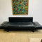 1980's Artifex Black Leather 3 Way Daybed Lounge or Chaise