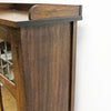 Art & Crafts Dark Stained Maple and Leadlight Cabinet Book Case