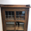 Art & Crafts Dark Stained Maple and Leadlight Cabinet Book Case