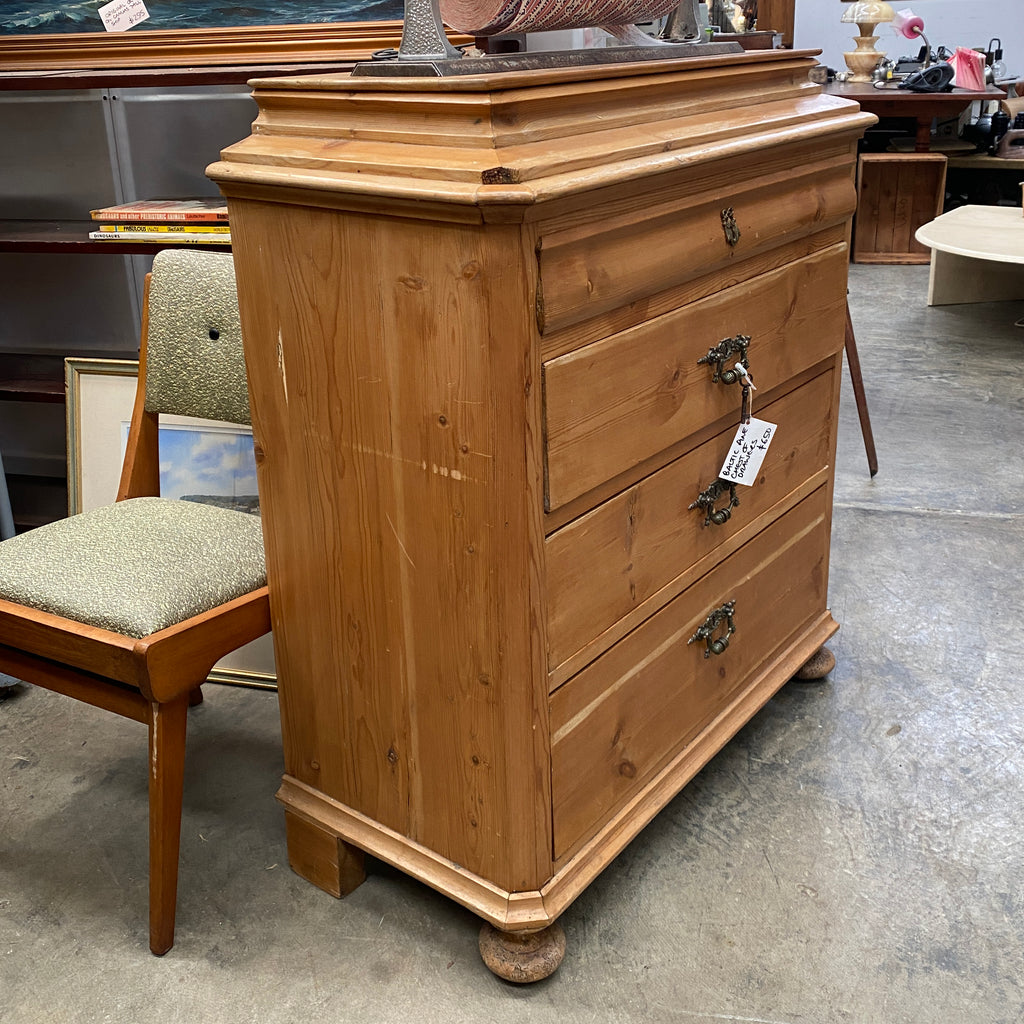 Vintage Baltic Pine Chest of Drawers w/Key