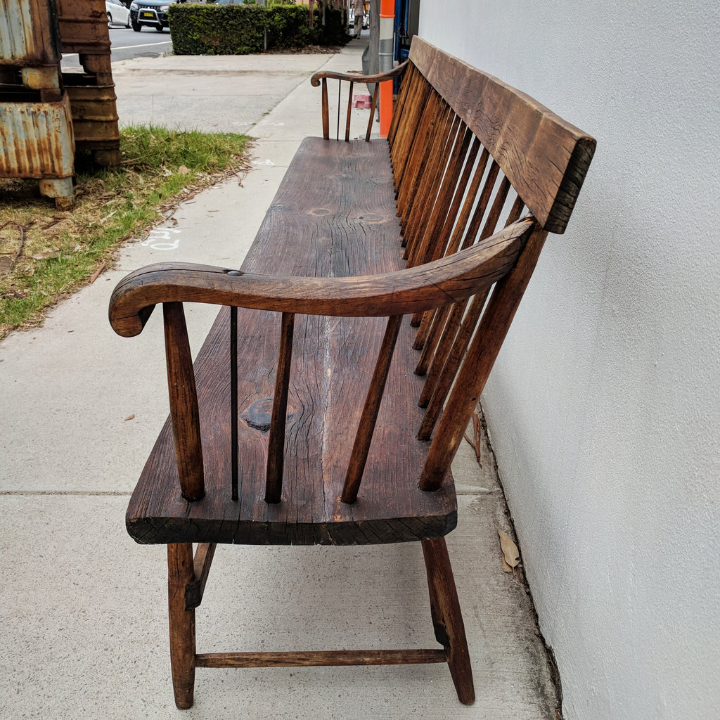 Antique Shaker Meeting House Bench Seat/ Church Pew