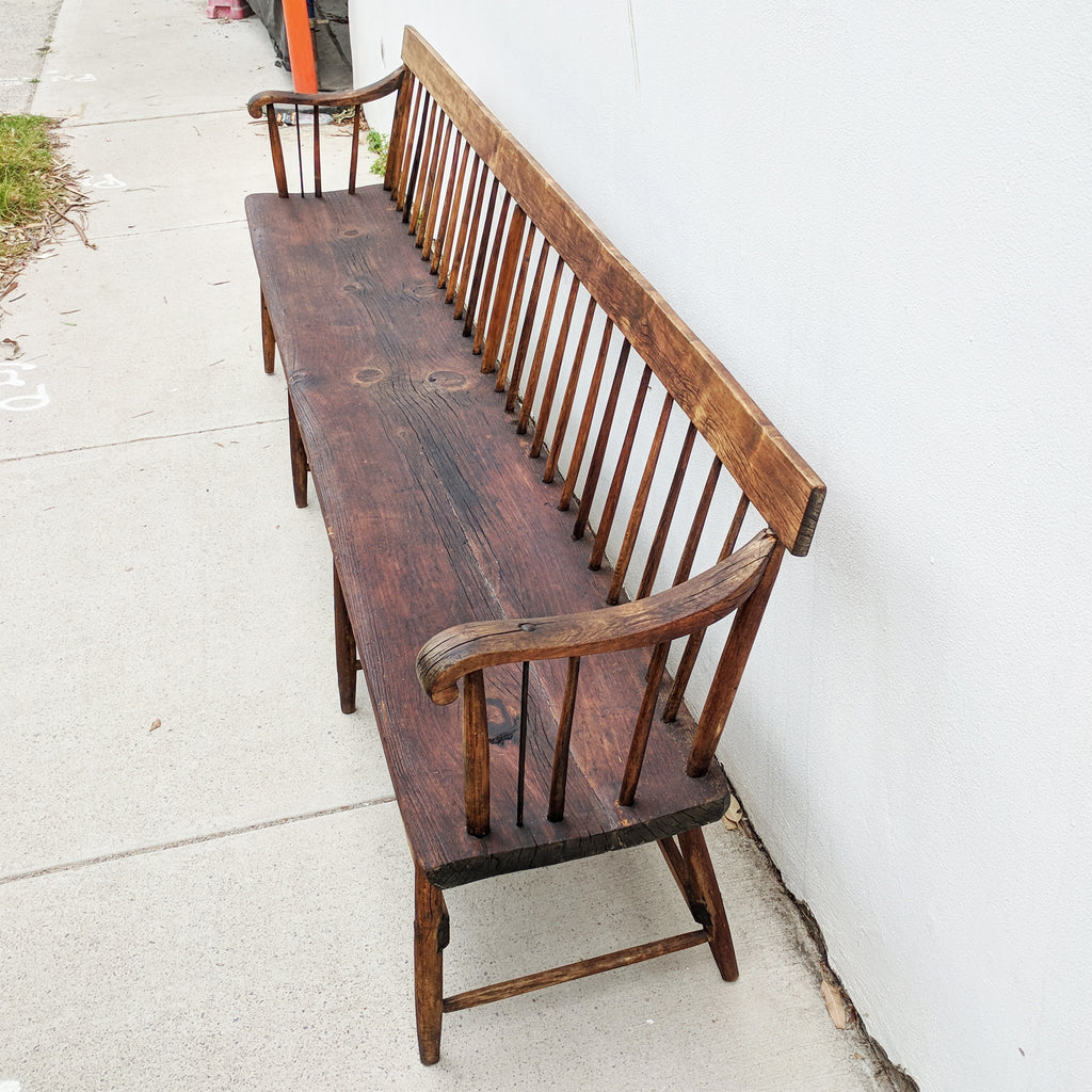Antique Shaker Meeting House Bench Seat/ Church Pew
