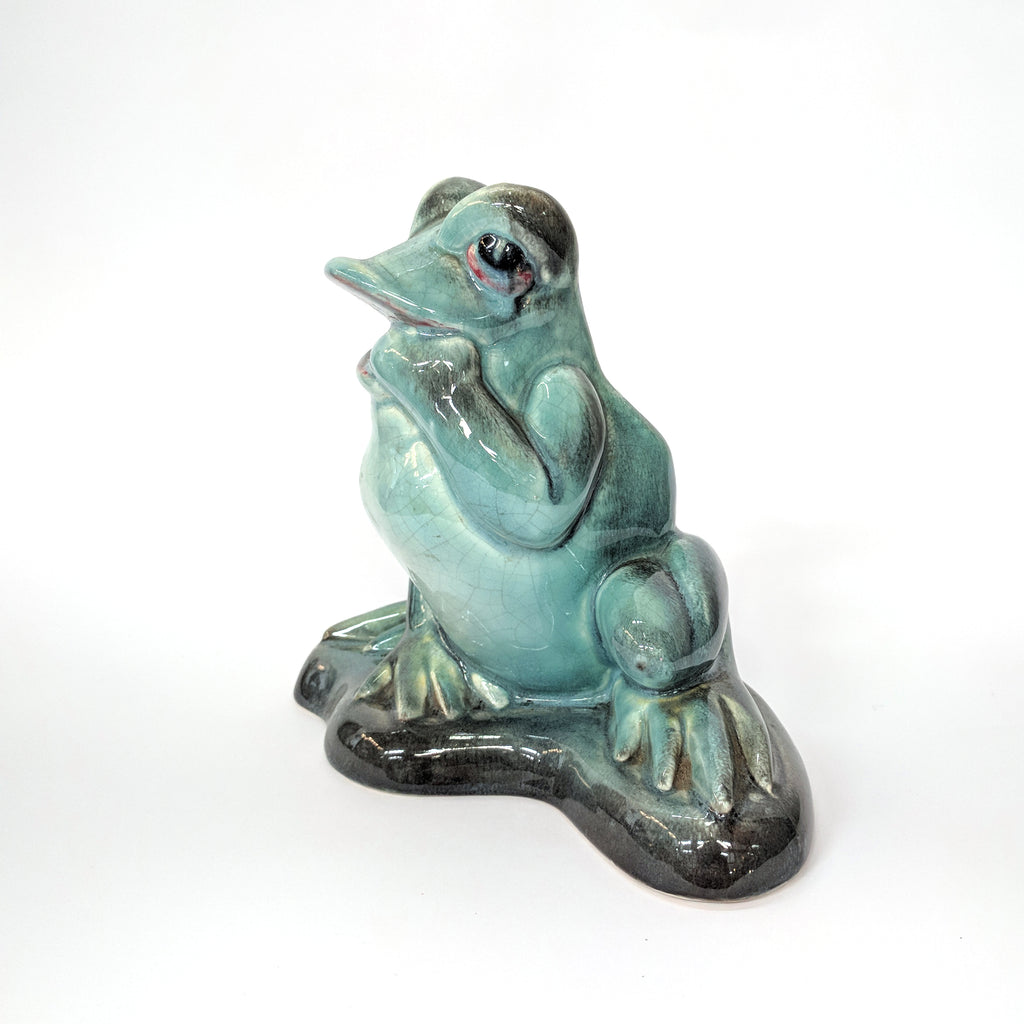 vintage beswick blue brown frog
