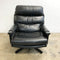  Black Leather Tessa T21 Swivel Armchair