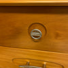 1960's Atomic Fully Restored Burgess Kauri Pine Tallboy Chest Drawers
