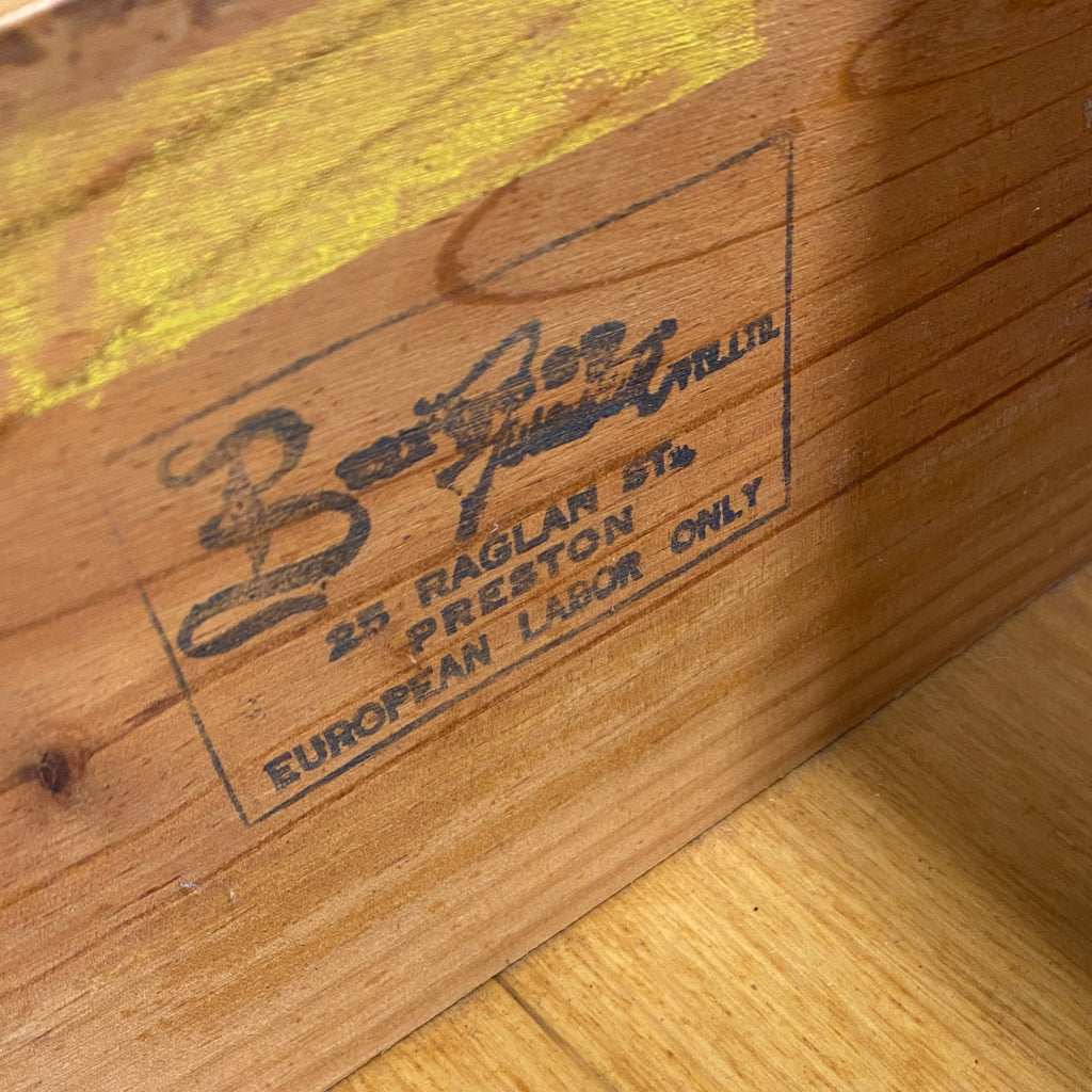 1960's Atomic Fully Restored Burgess Kauri Pine Tallboy Chest Drawers