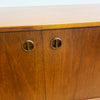 Restored Compact Mid Century Teak Burgess Cats Eye Sideboard