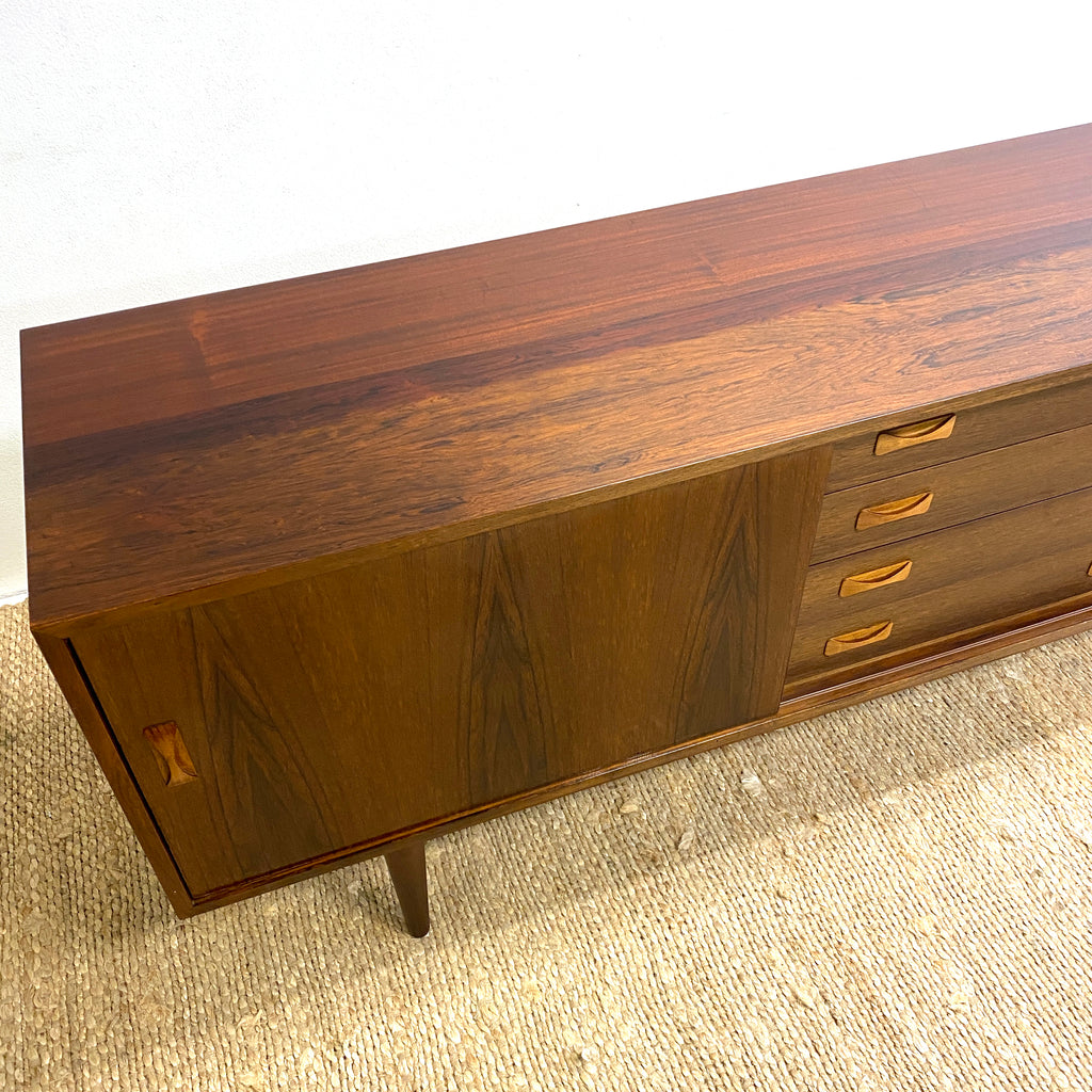 Danish Mid Century Rosewood Sideboard By Clauson & Son