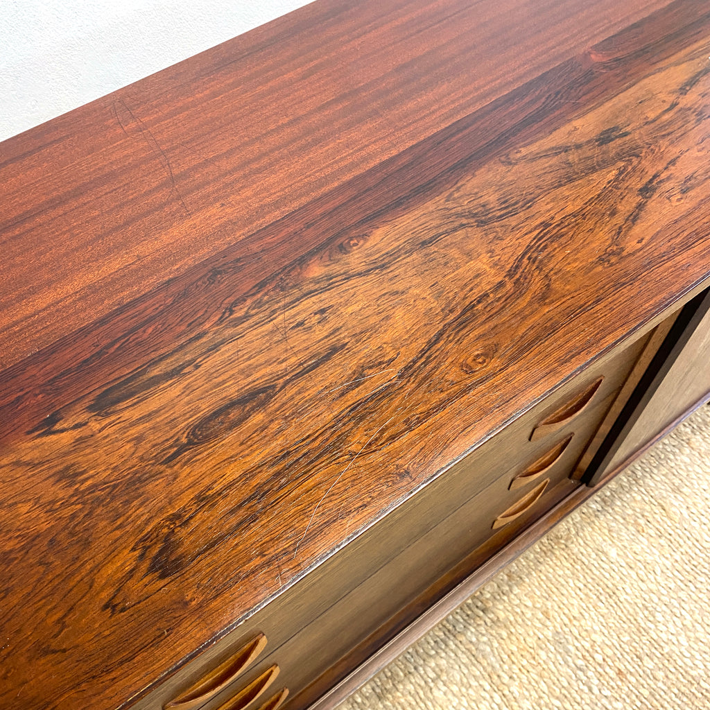 Danish Mid Century Rosewood Sideboard By Clauson & Son