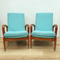 retro upholstered armchairs