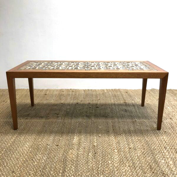 Danish Mid Century Tile Topped Coffee Table