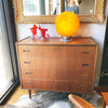 1960's Teak Danish Lowboy Chest of Drawers