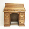 Early 20th Century American Oak Roll Top Desk
