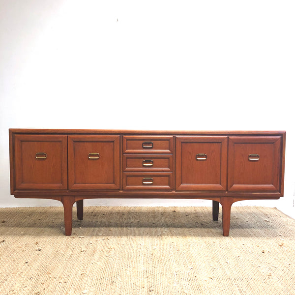 Mid Century 1970's English Teak Sideboard Buffet