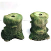 Fabulous Mid Century Faux Log Cement Pot Stands