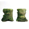 Fabulous Mid Century Faux Log Cement Pot Stands