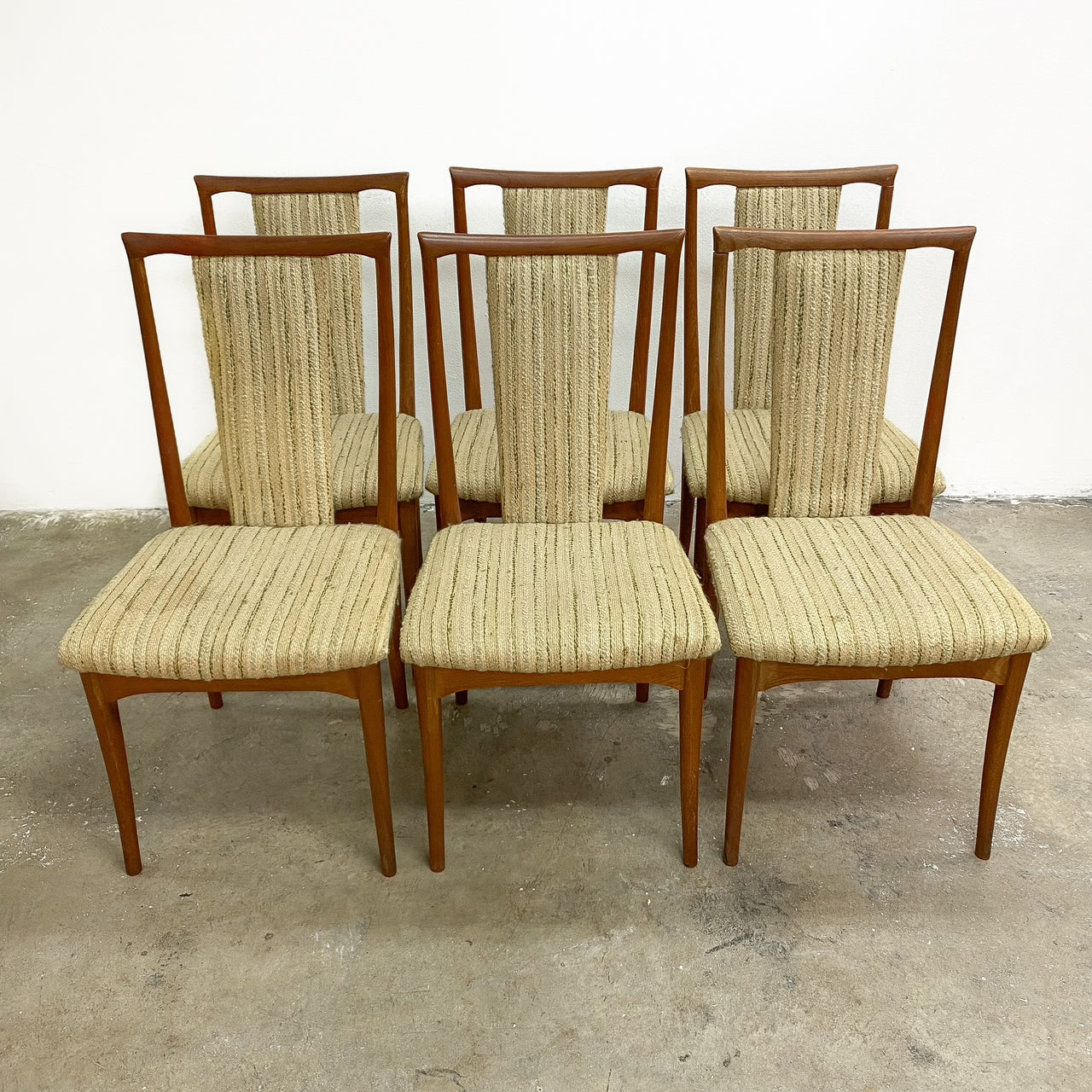 Set of Six Mid Century Parker Dining Chairs