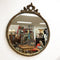 Antique Circular Bevel Edge Mirror With Ornate Frame