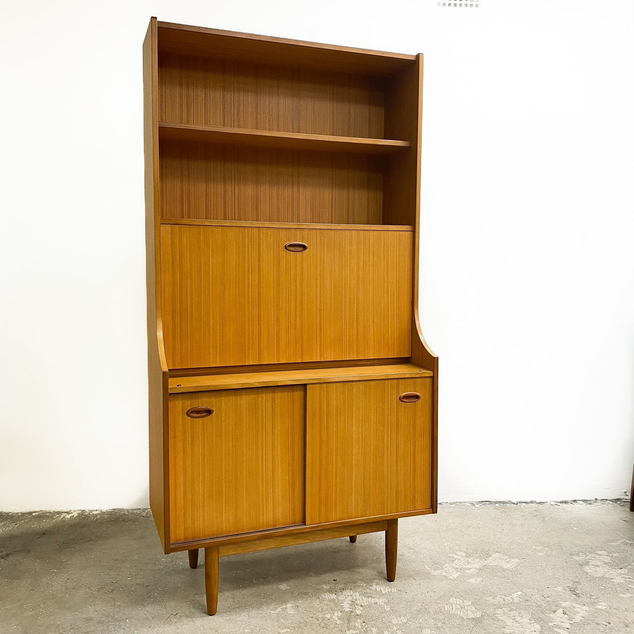 Mid Century Elite Bookcase Work Desk