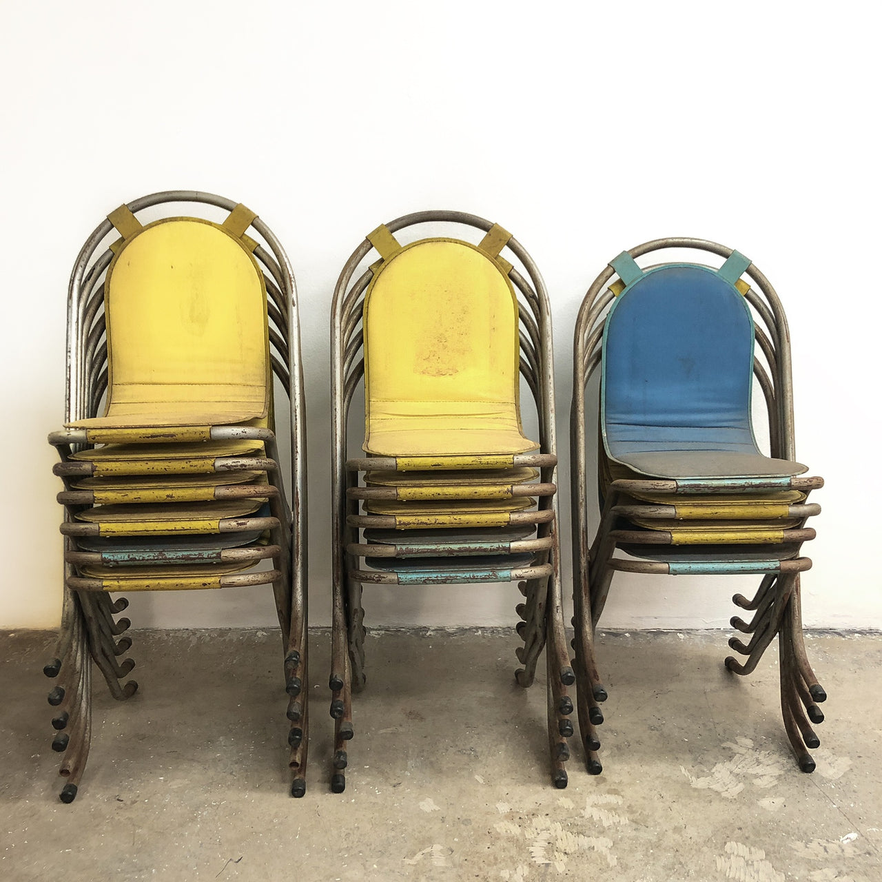 Vintage Industrial Sebel Metal Chairs