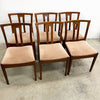 Suite of Six Slat Back Mid Century Dining Chairs By Catt Furniture