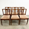 Suite of Six Slat Back Mid Century Dining Chairs By Catt Furniture