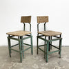 Pair of Rustic Industrial Vintage Stools