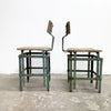 Pair of Rustic Industrial Vintage Stools