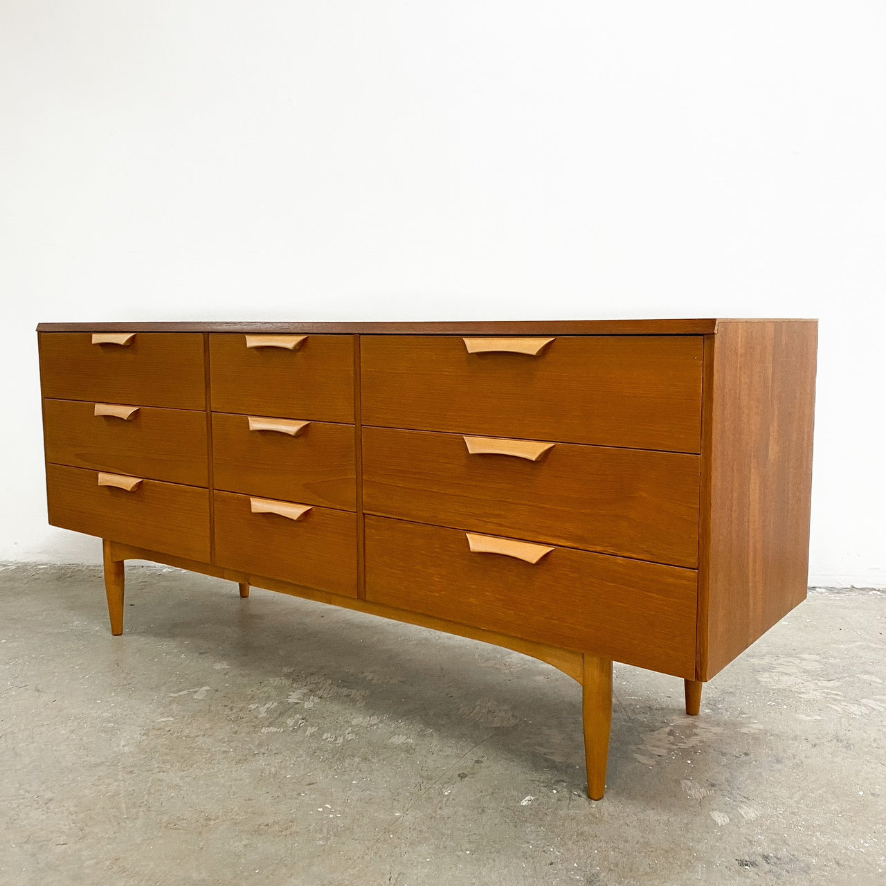 Mid Century Lowboy Chest of Drawers - Professionally Restored