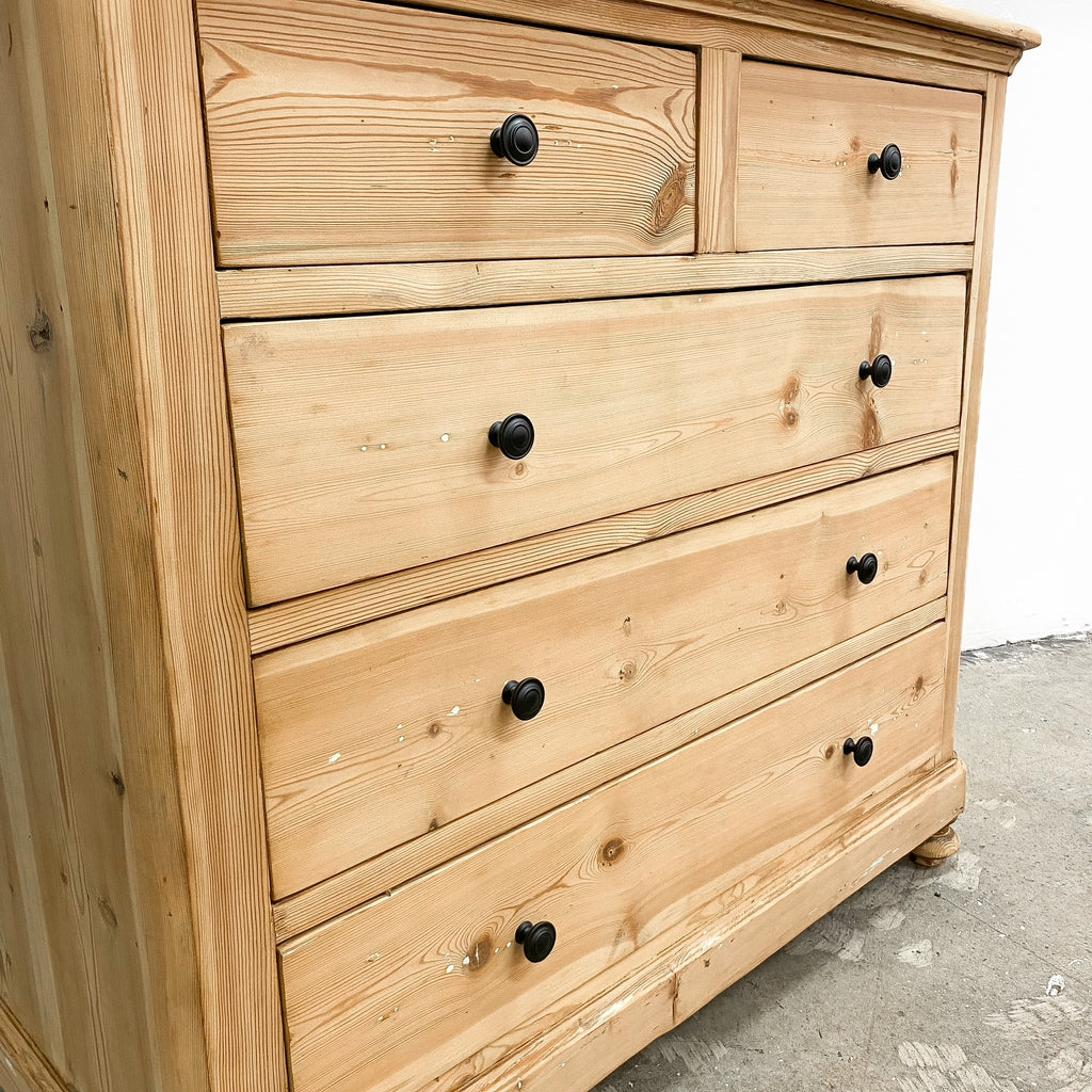 Antique Rustic Danish Baltic Pine Chest of Drawers