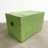Vintage Rustic Green Pine Trunk or Chest