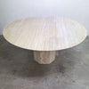 Vintage Round Travertine Dining Table