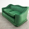 Mid Century Green Velvet Two Seater Sofa
