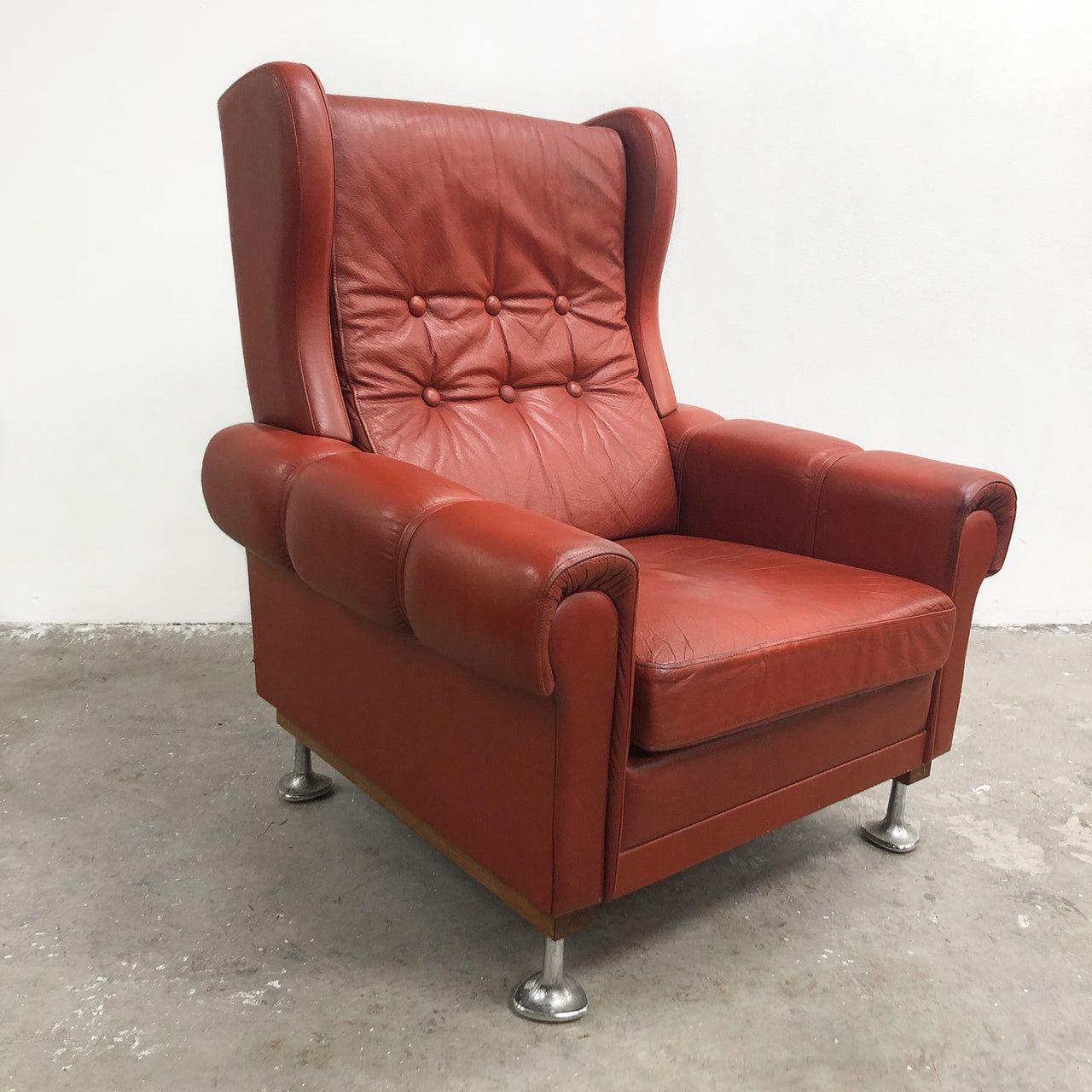 Mid Century Danish Leather Armchair